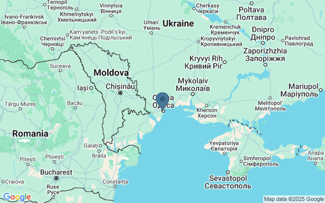 Kaart met locatie Privoz markt in Odessa